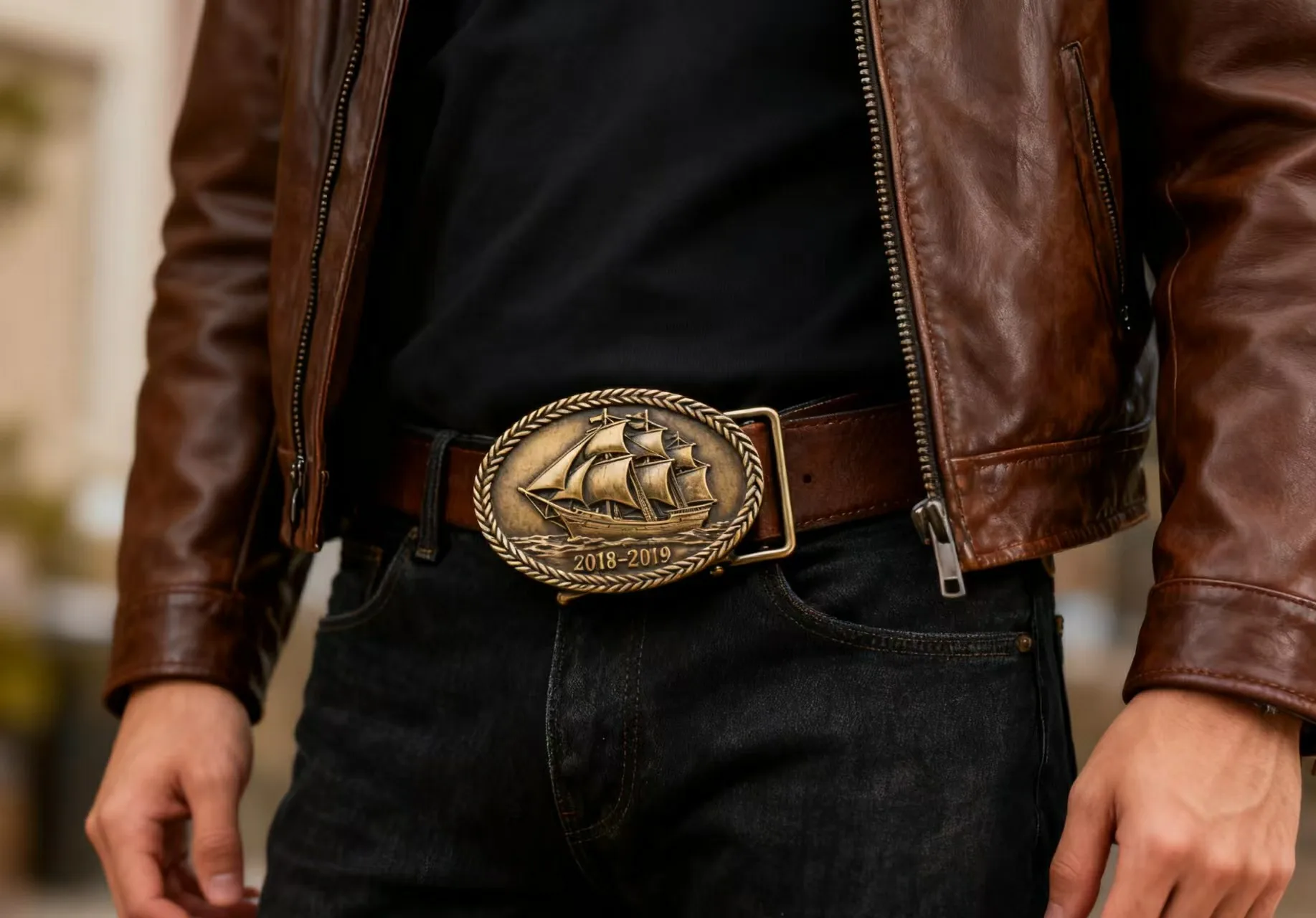 Nautical Vintage 2018-2019 Sailship Buckle~1