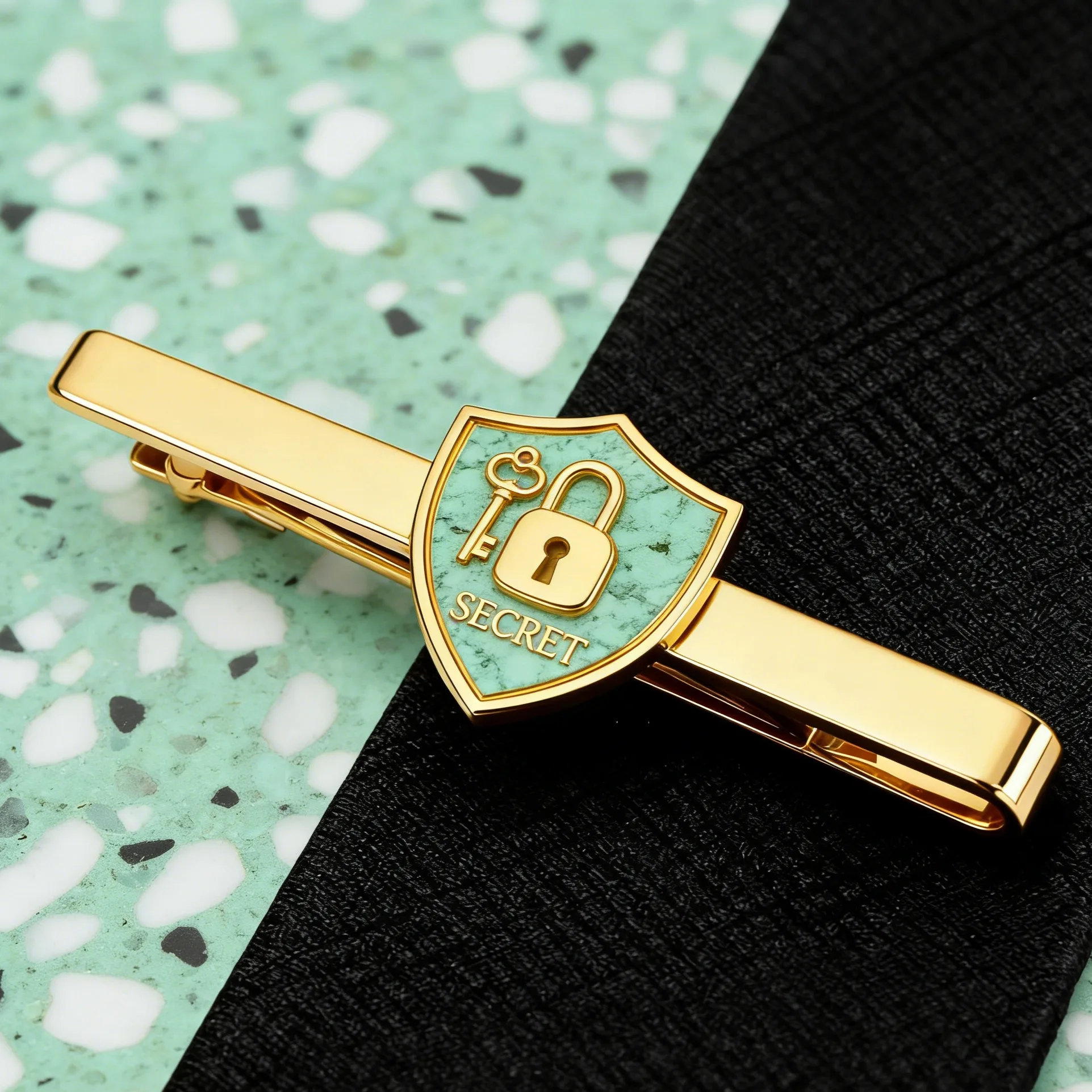 Lock Shield Tie Clip