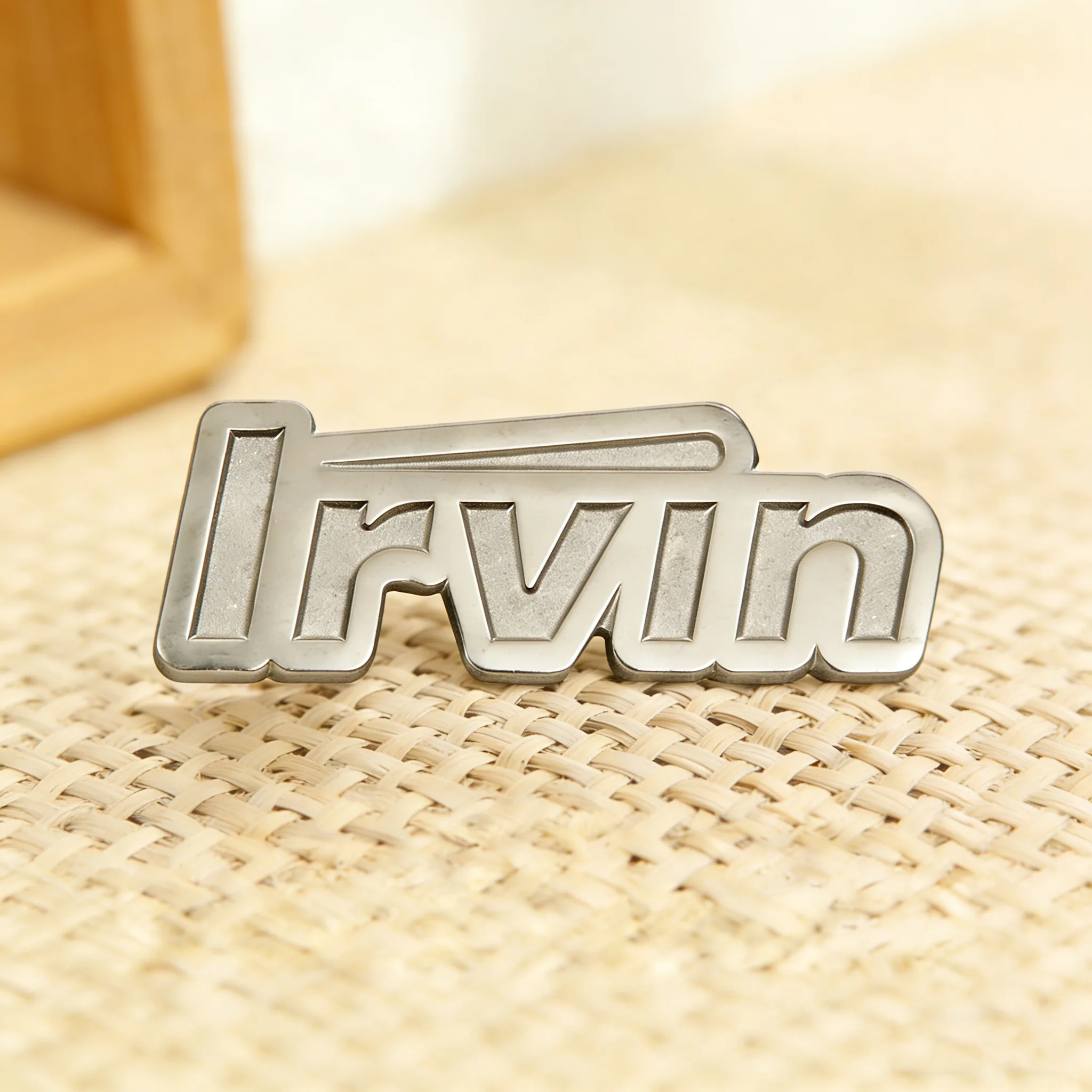 Irvin Text Custom Pins