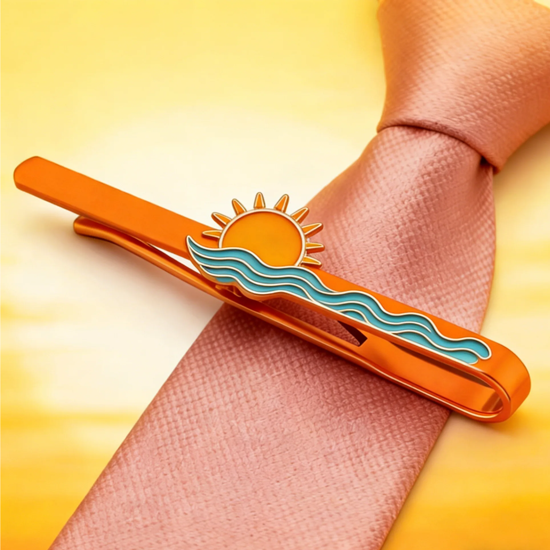 Sun & Wave Tie Clip