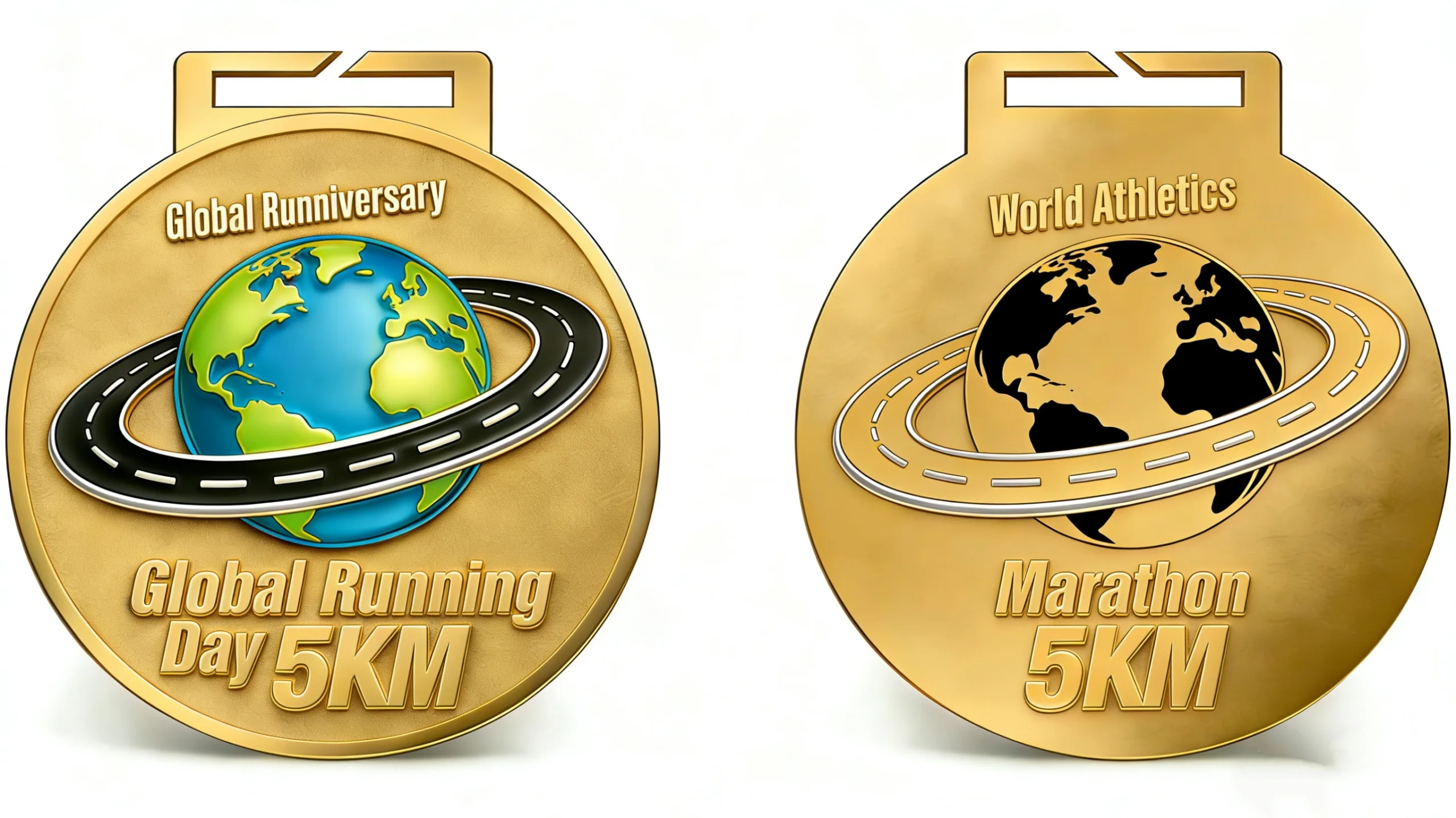 UV printed 3D & 2D Two Sided Medal