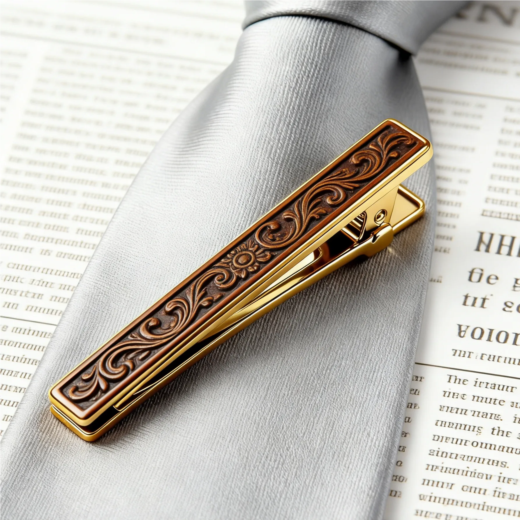 Vintage Pattern Tie Clip