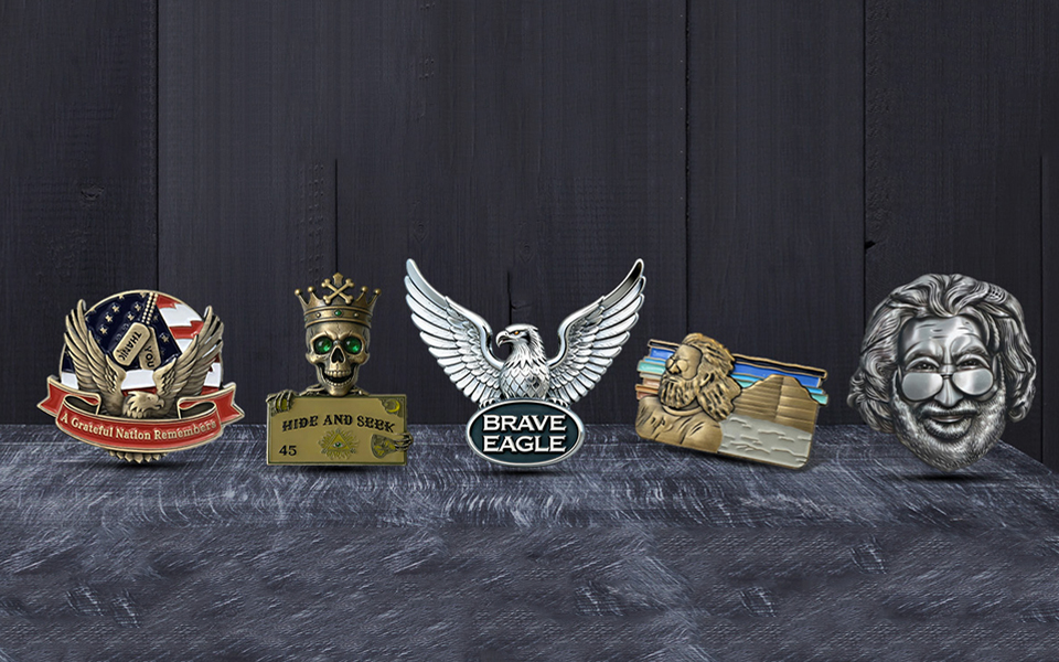3D Pins | Custom 3D Cast Lapel Pins with Sculpted Details