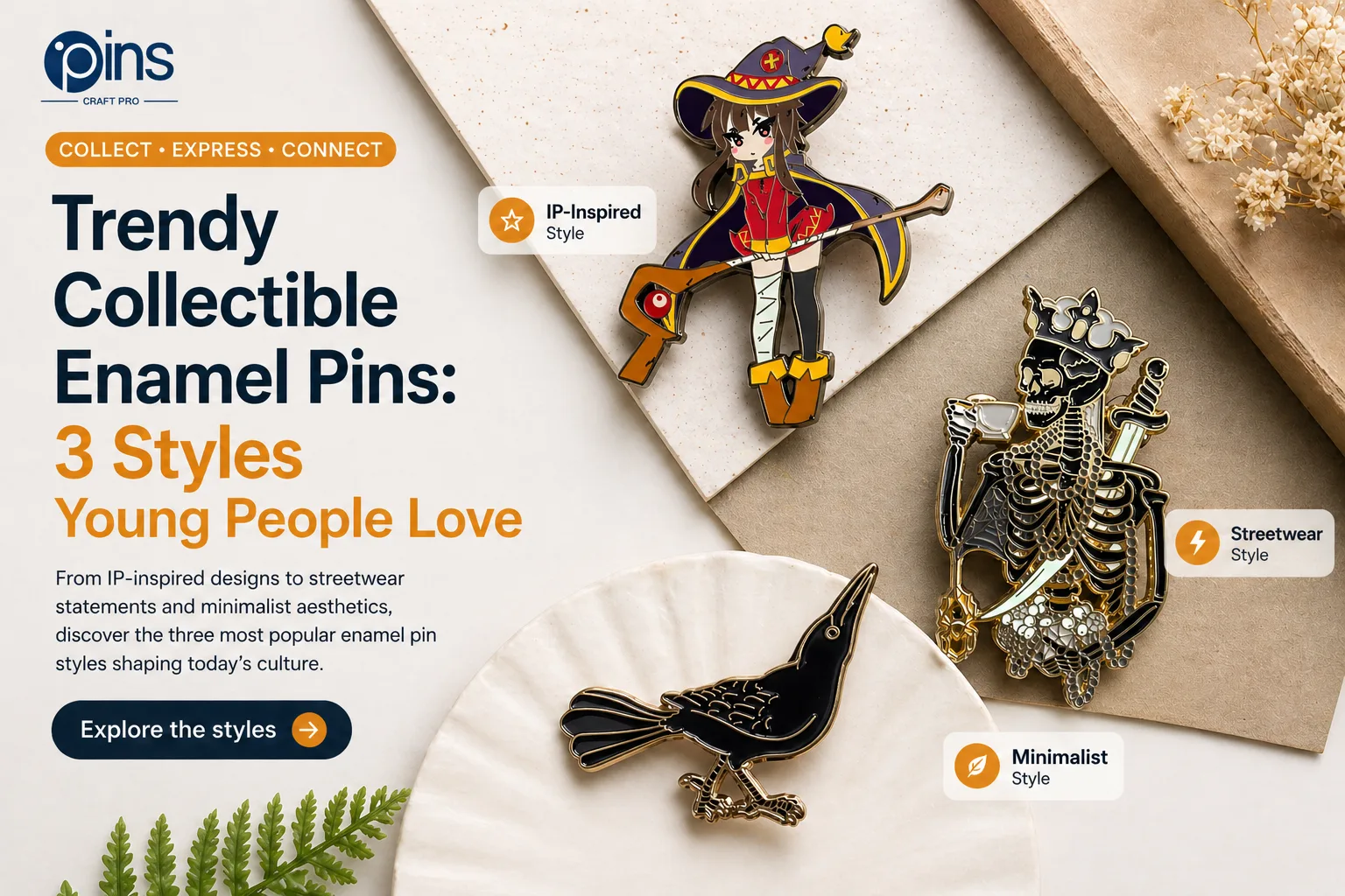 Custom Lapel Pins for Trendy Collectible Enamel Pins: 3 Styles Young People Love
