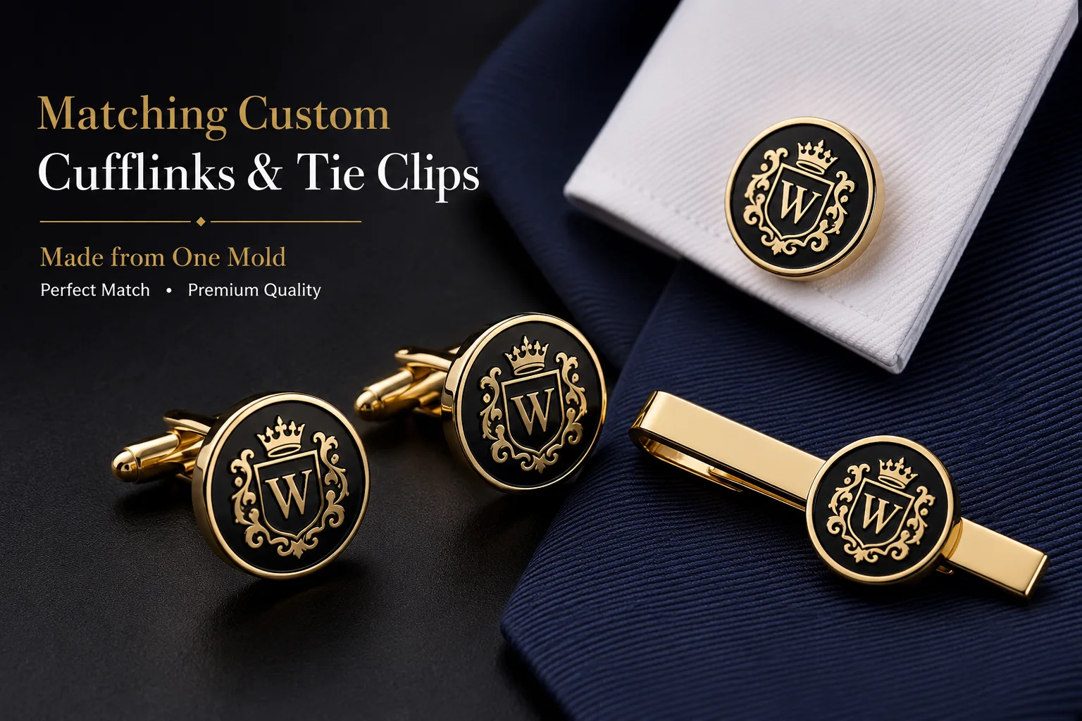 Custom Cufflinks & Tie Clips