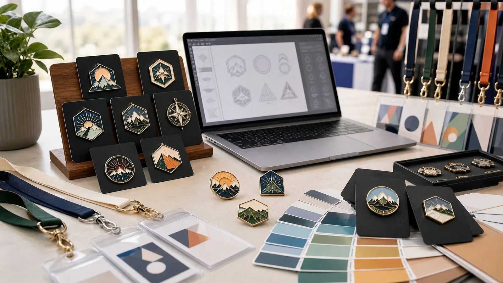 Custom pins for events with enamel pins backing cards lanyards and design proof