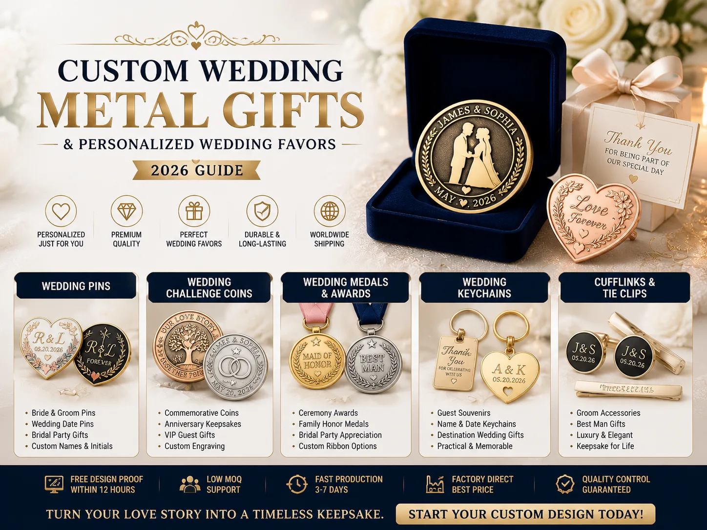 Custom Wedding Metal Gifts