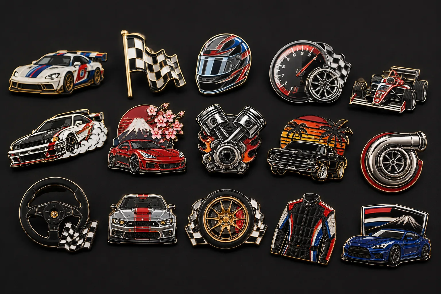 Why Racing Custom Enamel Pins Are Becoming the New Motorsport Collectible 5 Custom car pins