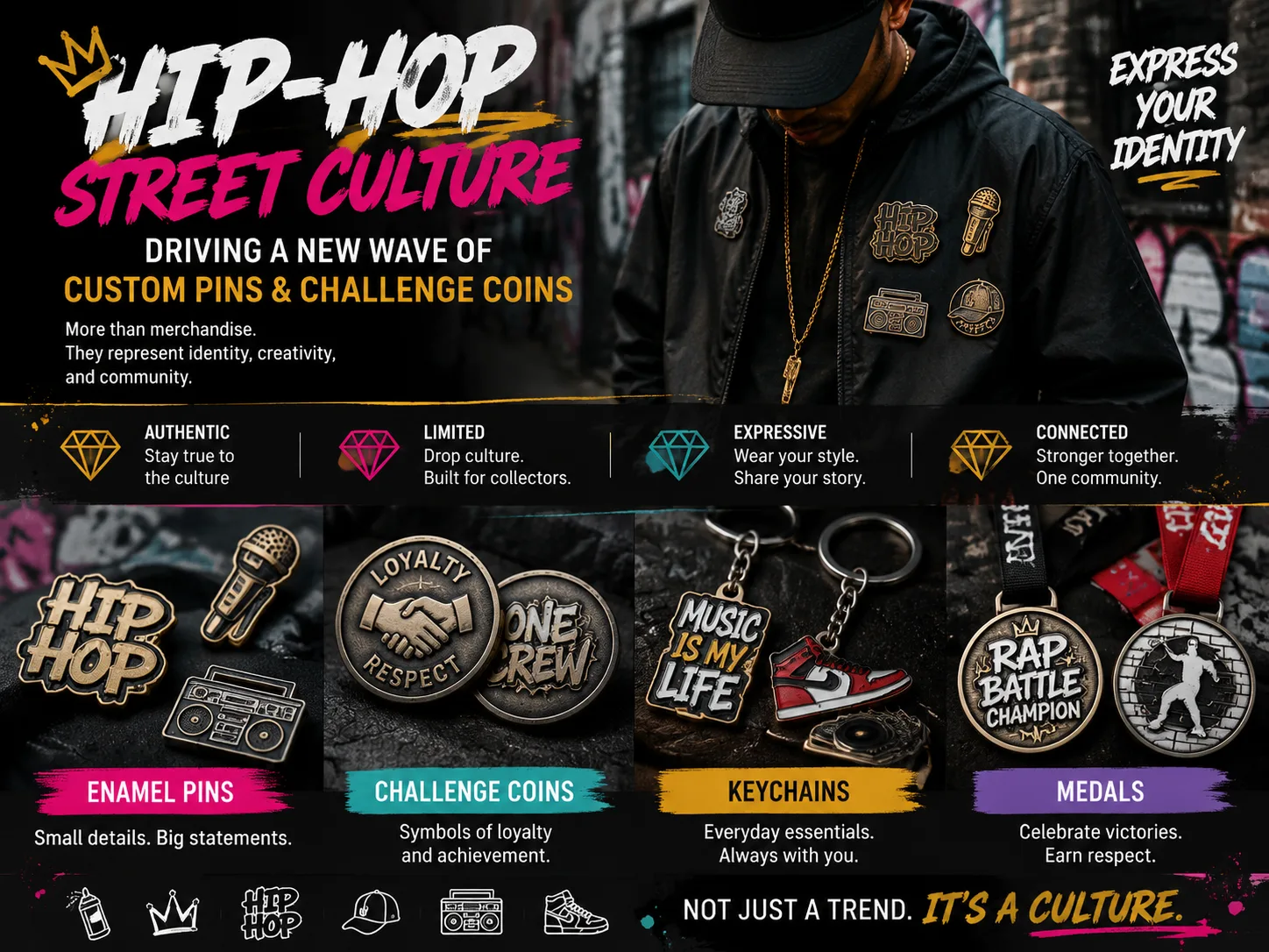 Hip-Hop Street Culture Custom Metal Products