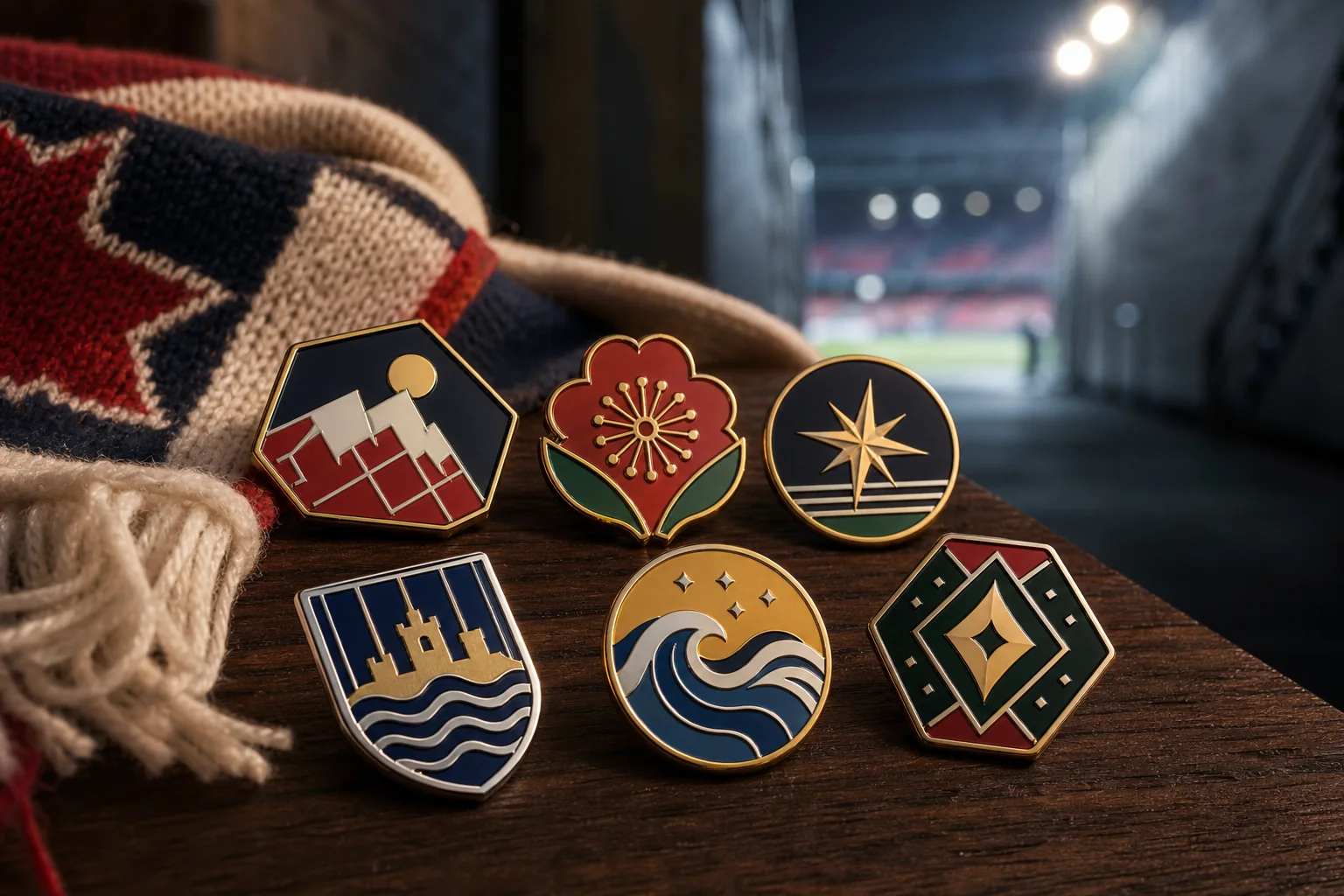 Página inicial 17 Original football team enamel pin collection expressing national identity through color, heritage motifs and metal finishes