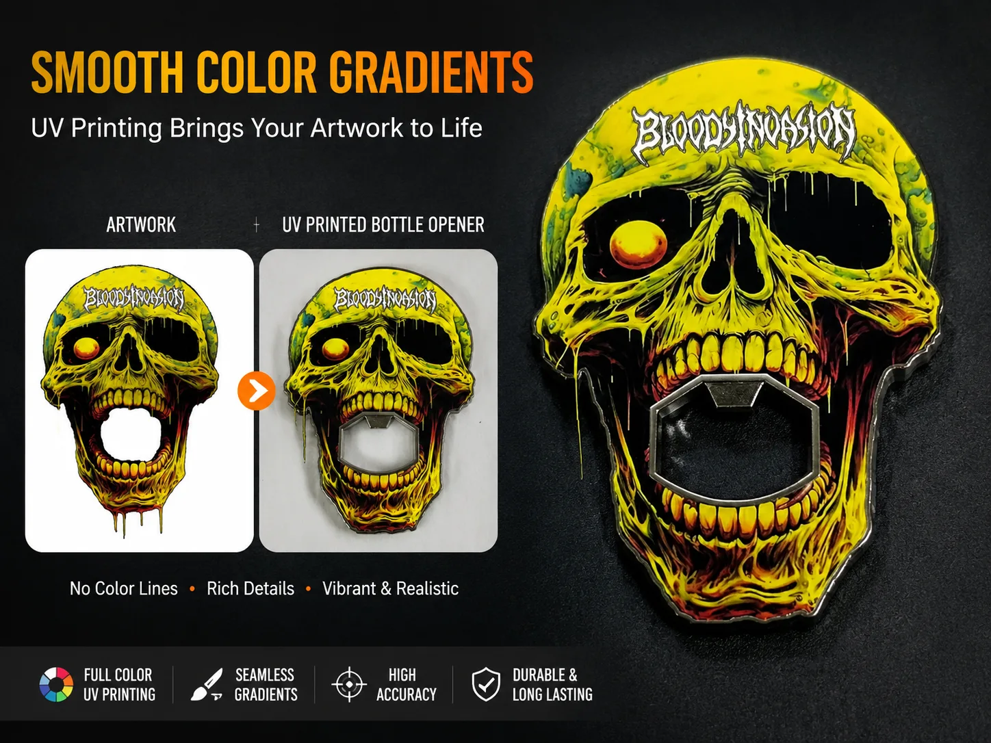 UV Printed Custom Metal Products: The Best Solution for Gradients, Photos, and Intricate Designs 2 SMOOTH COLOR GRADIENTS