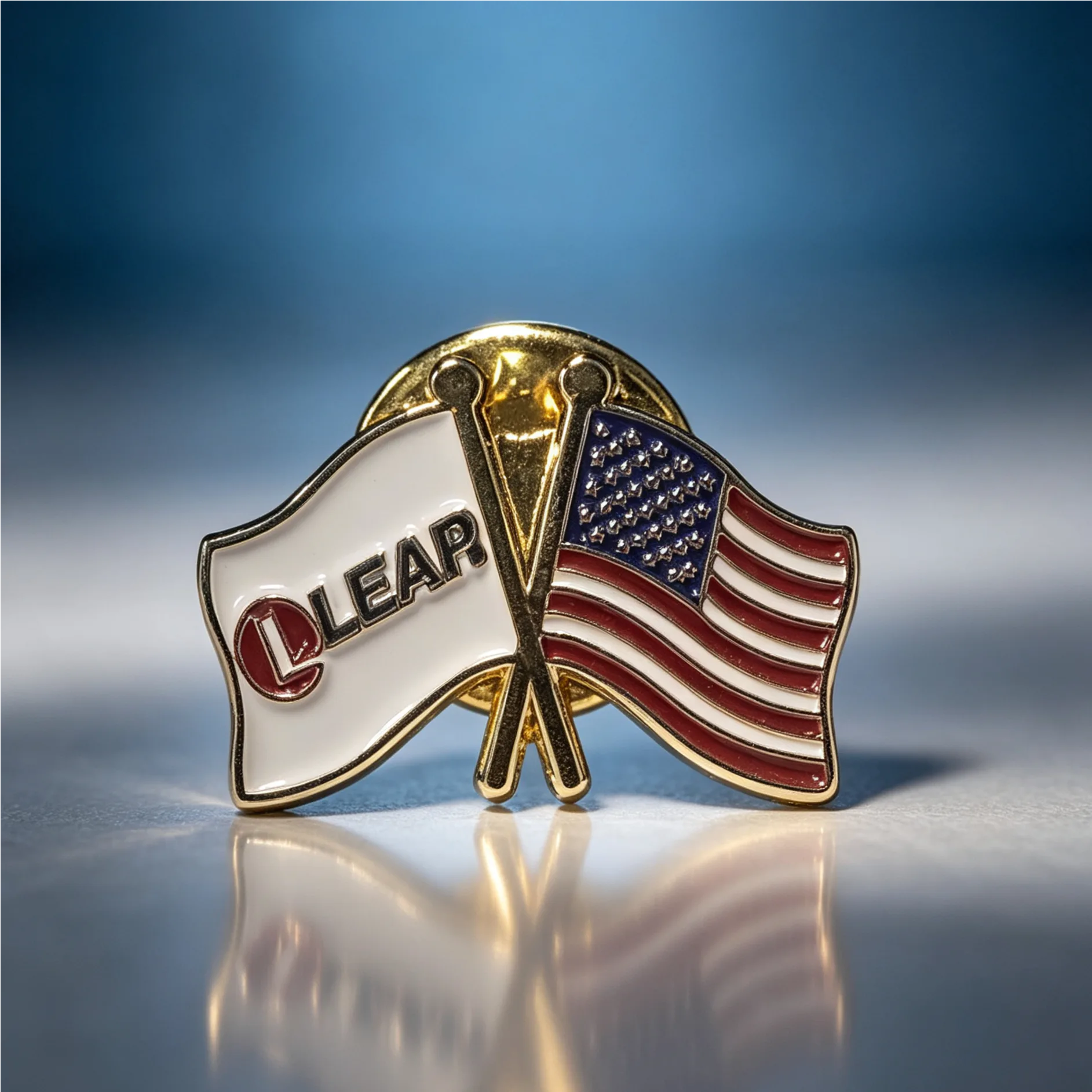 Custom Pins 19 OLEAR Crossed Flags Enamel Pin