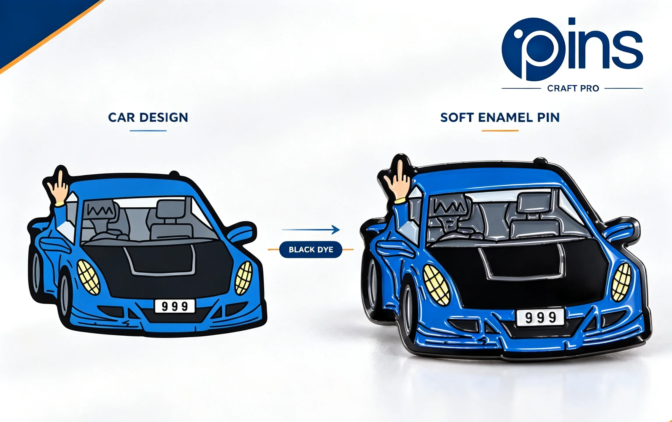 custom soft enamel car pins
